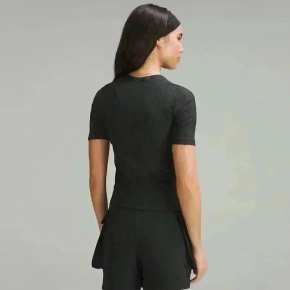 Lululemon 🍋 Asymmetrical  Ribbed Cotton T-Shirt - Picture 3 of 5